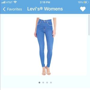 Levi’s Mile High Super skinny